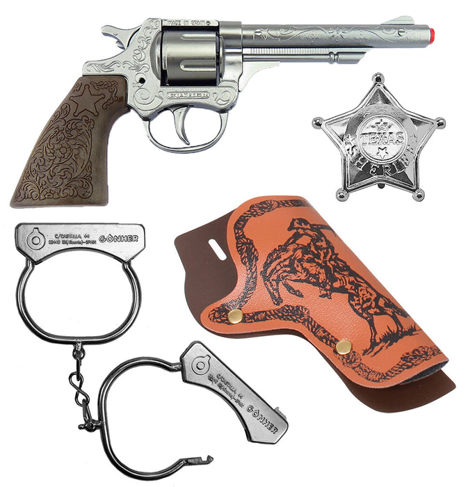 Gonher 157/0 Revolver Set | Pistole Stern Handschellen