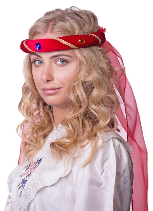 Mittelalter Haarband Rosalin für Damen - Rot