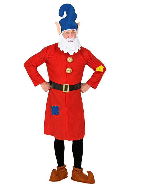 Zwergen Kostüm für Erwachsene - Rot | Wichtel Gnom Märchen Film