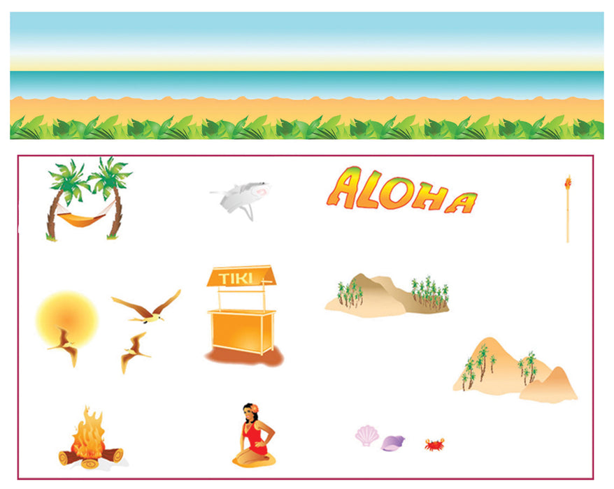 Aloha Hawaii Party Wand Dekoration zum Selbstgestalten