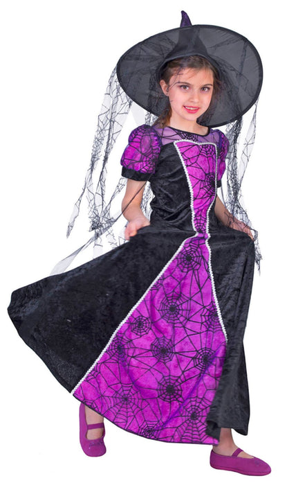 Hexe Spinnenkönigin Kleid Thekla für Mädchen