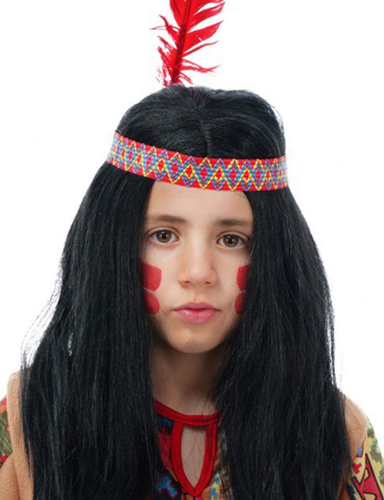 Perücke Indianer für Kinder
