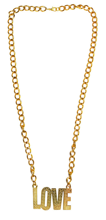 Goldene Disco Halskette LOVE