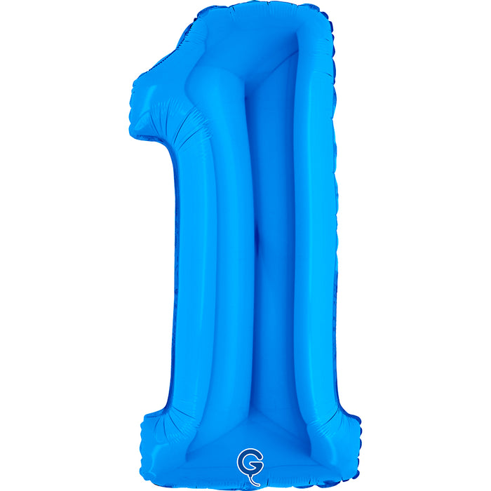 Riesenzahl Folienballon 40"/102cm | Blau