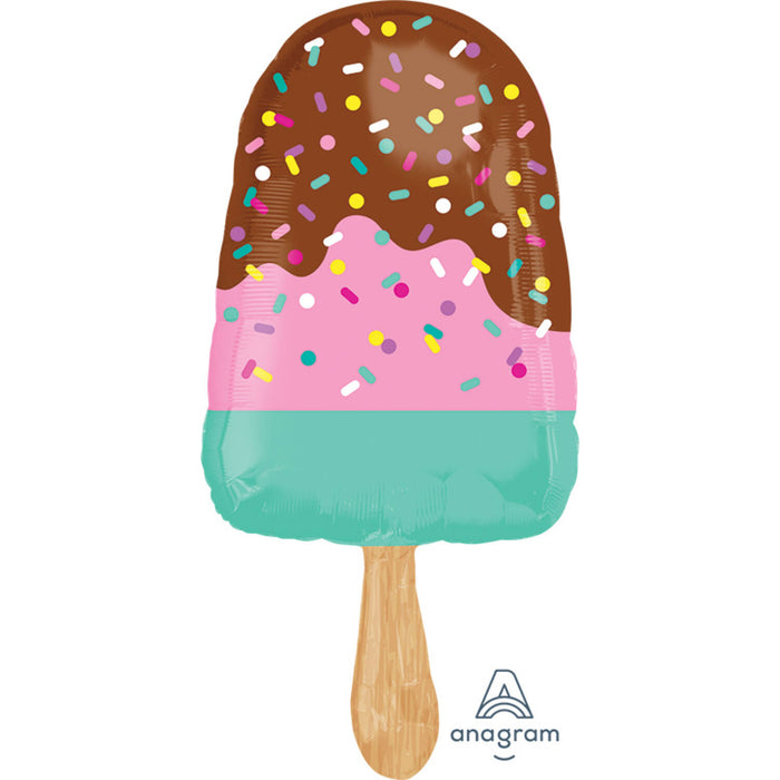 Shape Folienballon "Fröhliches Eis am Stiel" | 43x88 cm