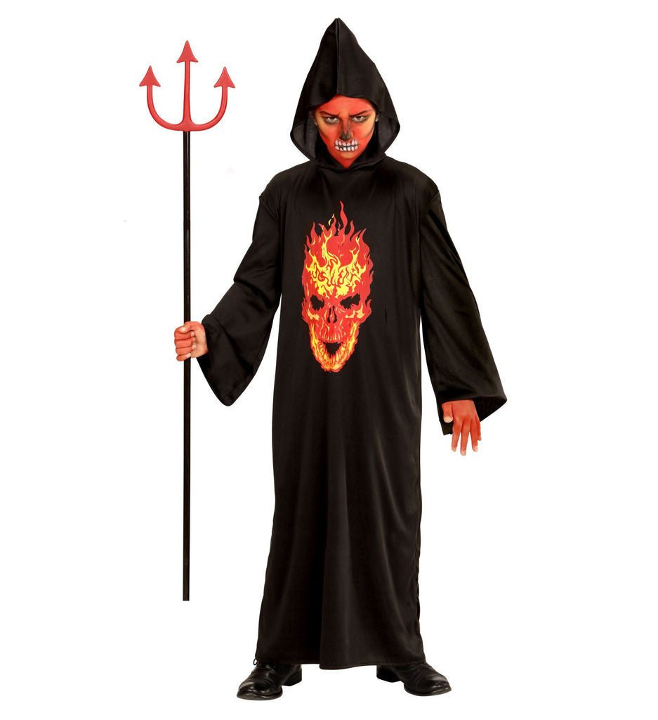 Produktbild von Teufel Cosplay Overall Teufel Kostüm Kinder Jumpsuit - Halloween Kostüm Mit Kapuze, Flügeln & Schwanz Teufel Verkleidung Mädchen