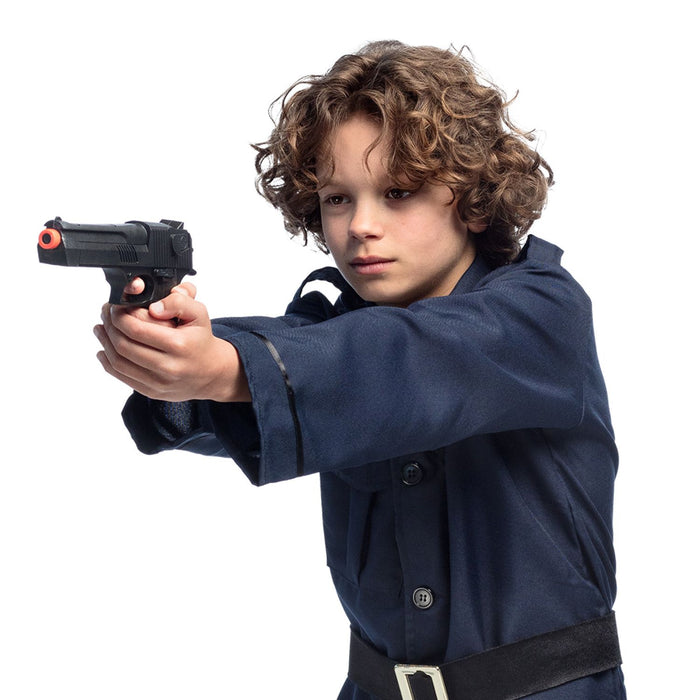 Spielzeugpistole "Polizist" | Schwarz - 21 cm