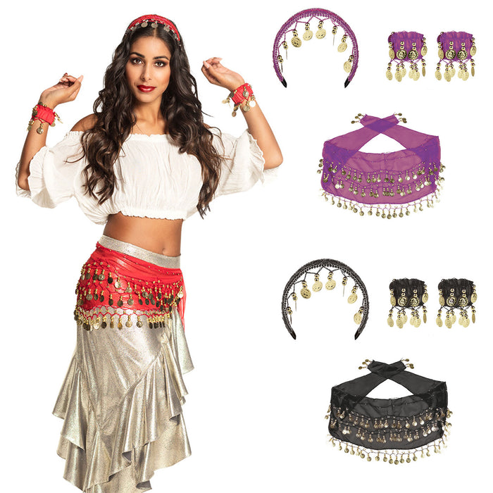 Bauchtänzerin "Belly Dance" Kostüm-Set | 4-tlg.