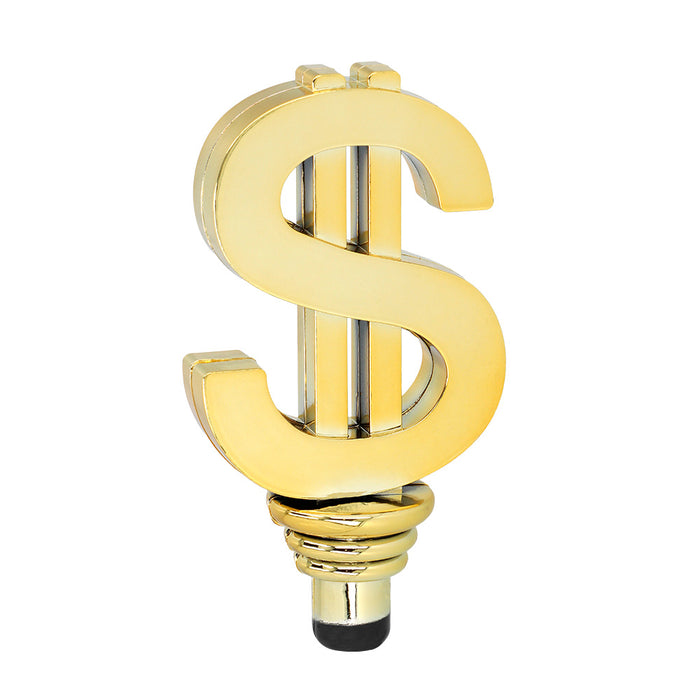 Gehstock "Zuhälter" mit Dollar-Zeichen 76 cm | Gold