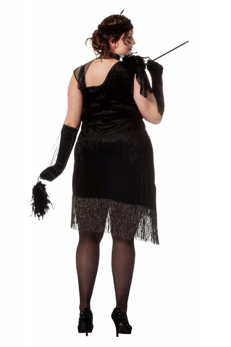 Charleston "Edith" Kostüm für Damen | Schwarz - 20er Jahre