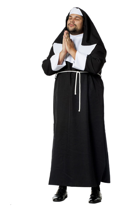 Nonne Kostüm für Herren 3-tlg. | Schwarz Weiß - Spaßkostüm