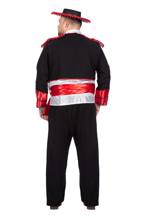 Spanier "Diego" Kostüm für Herren 3-tlg. | Schwarz Rot