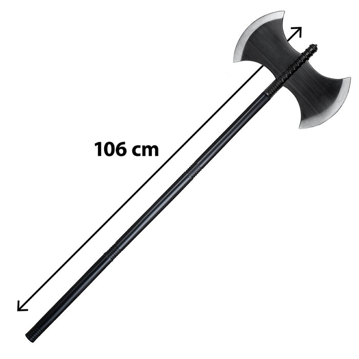 Doppel Axt "Dungeon" aus Kunststoff 4-tlg- | 106cm