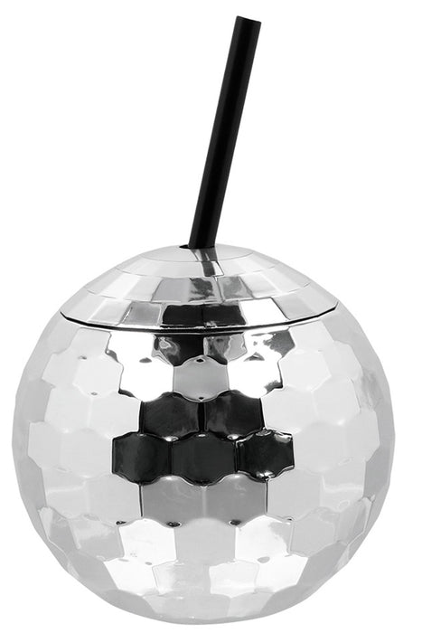 Becher "Discokugel" mit Strohhalm | 60cl