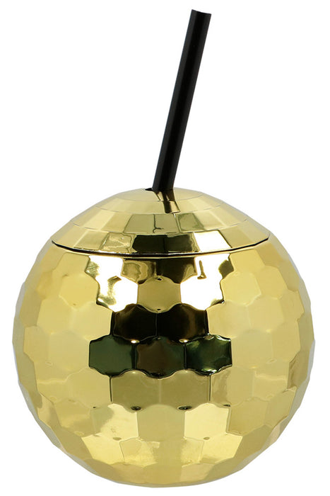 Becher "Discokugel" mit Strohhalm | 60cl