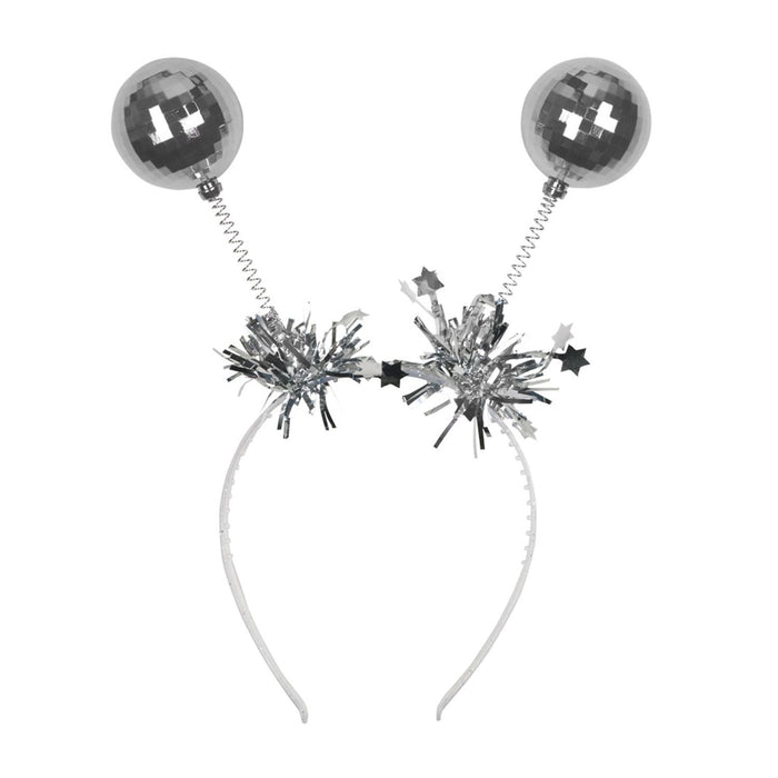 Haarreif mit Discokugeln | Silber/Blau/Pink sortiert