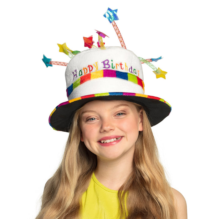 Kinder Hut "Happy Birthday" mit Sternen | Rainbow