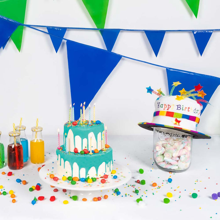 Kinder Hut "Happy Birthday" mit Sternen | Rainbow