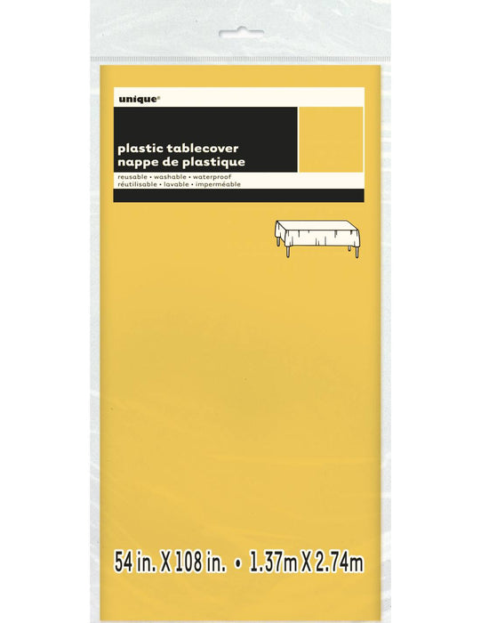 Tischdecke PVC Uni 137x274cm Compact Gelb