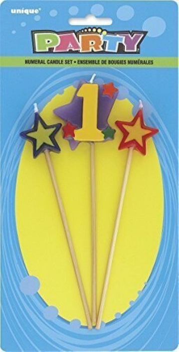 Kerzenzahl 1 & Sterne am Stab