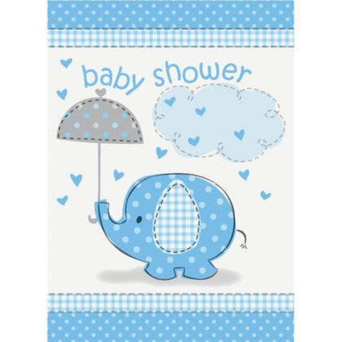 Einladung Elephant Blau 8Stück