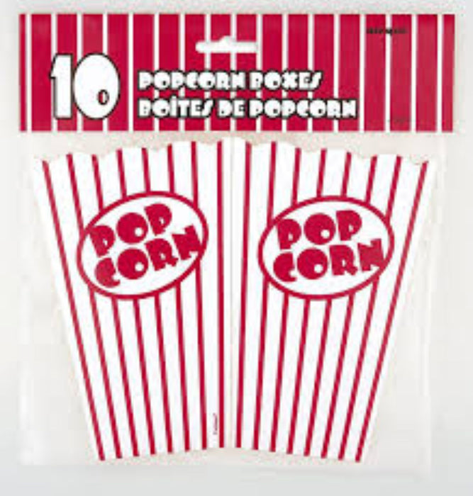 Tüte Popcorn Rot-Weiss 15x11cm 10Stk.