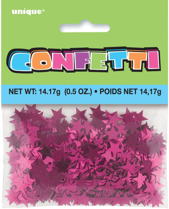 Konfetti Metall 14g Sterne Pink