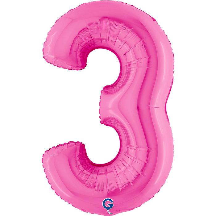 Riesenzahl Folienballon 40"/102cm | Pink