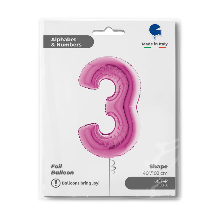 Riesenzahl Folienballon 40"/102cm | Pink #3