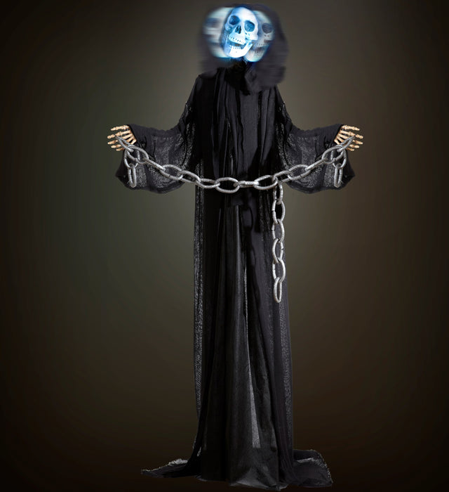 Hänge-Figur Sensenmann 160 cm mit Licht, Sound & Bewegung | Ein Gruselige Halloween-Deko