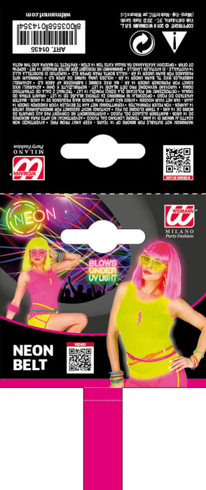 Neon Lack Gürtel für Damen 111,0 x 1,5 cm | Pink