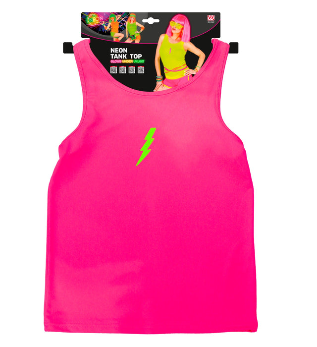 Tank Top | Neon Pink - 80er Jahre Disco Kostüm