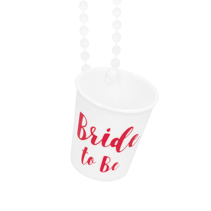 Halskette  mit Schnapsglas "Bride to be"