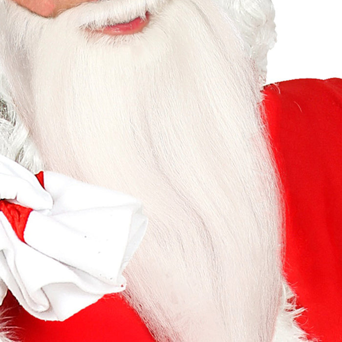 Langer Bart und Schnurrbart zum Kostüm | Weiß - Weihnachtsmann Zwerg