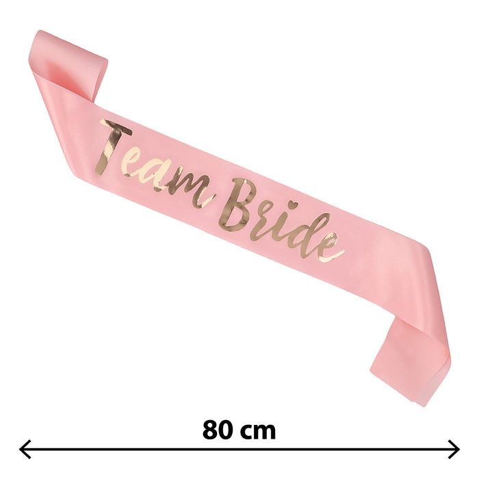 Schärpe "Team Bride" für Junggesellenabschied | Rosa