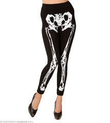 Skelett Leggings für Damen | Schwarz Weiß