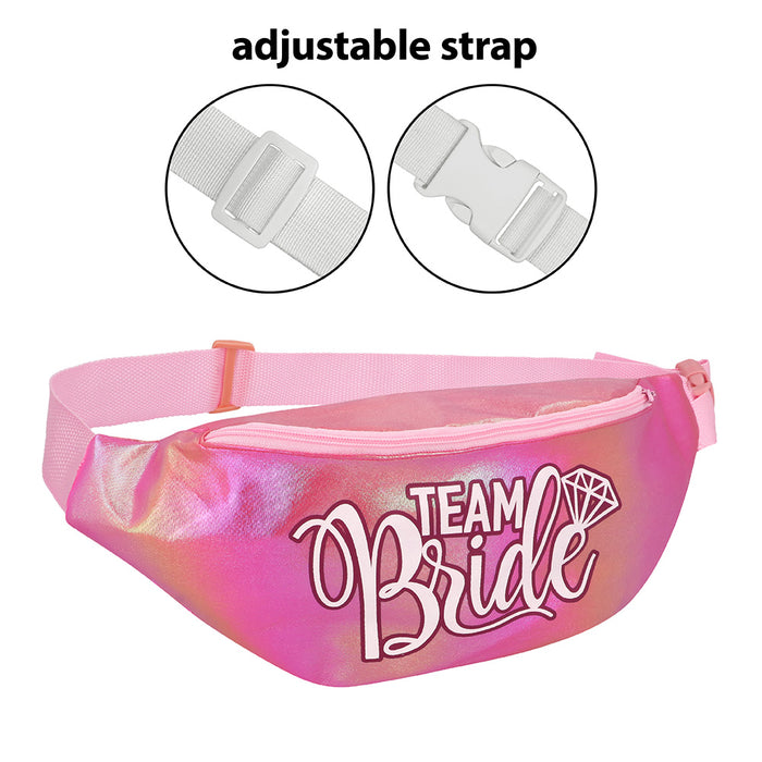 Bauchtasche "Team Bride" für Junggesellenabschied | Rosa