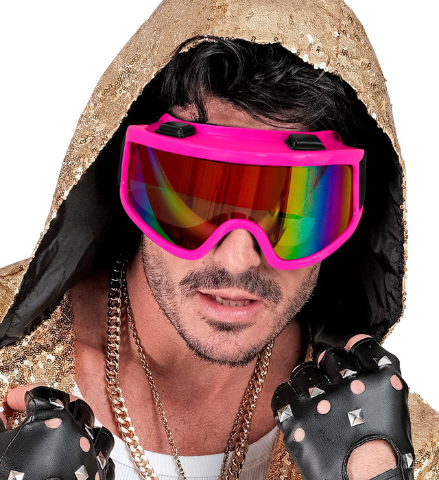 Party Skibrille zum 80er Jahre Kostüm | Pink