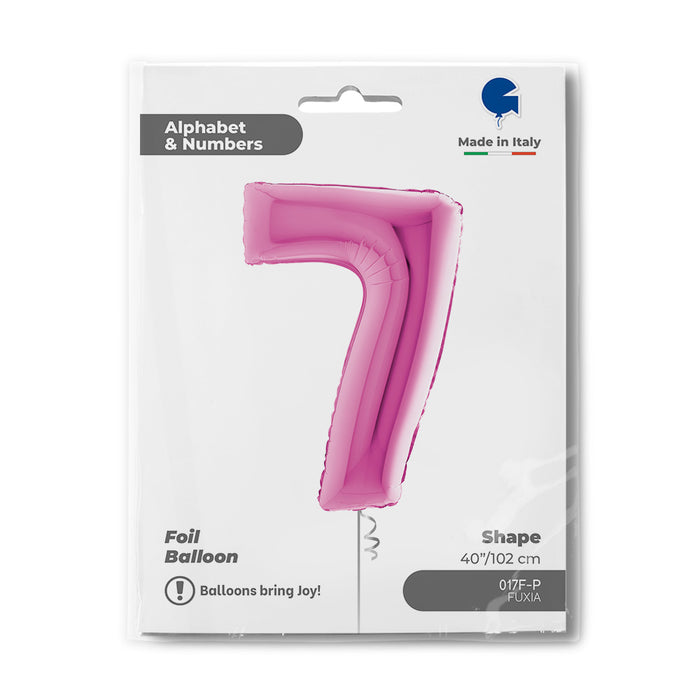 Riesenzahl Folienballon 40"/102cm | Pink #7