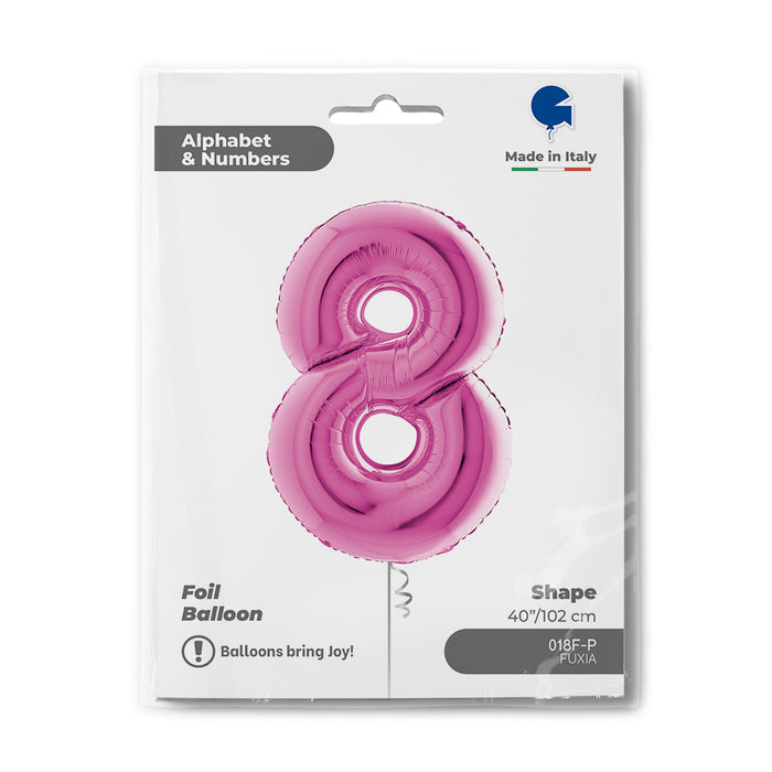 Riesenzahl Folienballon 40"/102cm | Pink #8