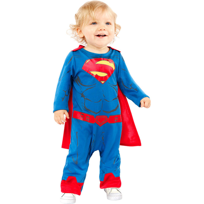 Kostüm "Superman" für Kinder 2-3 Jahre | Blau/Rot - Overall mit Umhang
