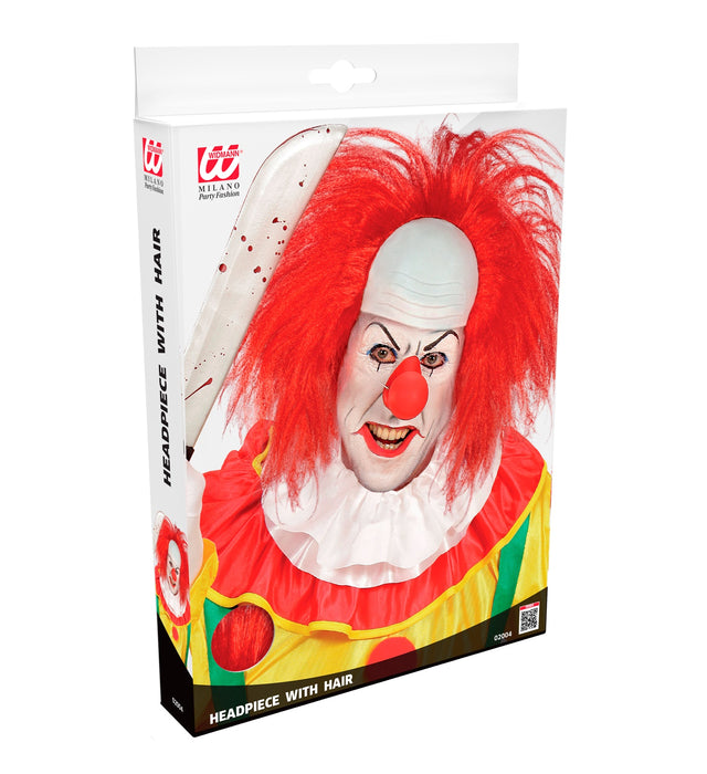 Perücke "Clownglatze mit roten Haaren" in Box | Rot