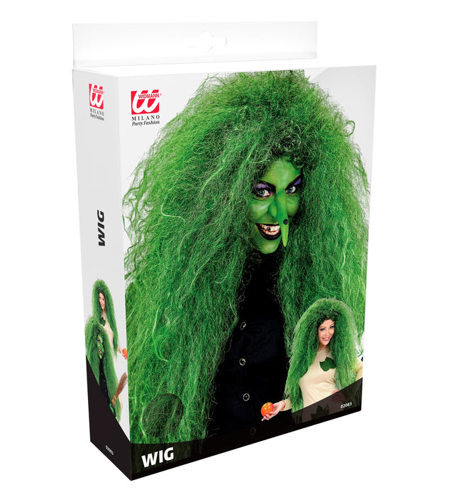 Perücke "Hexe" in Box | Grün