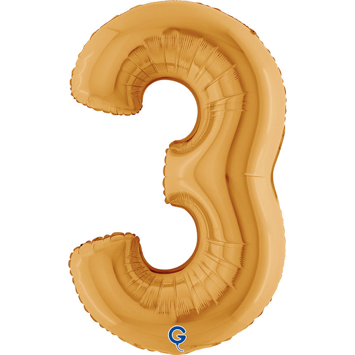 Riesenzahl Folienballon 40"/102cm | Gold