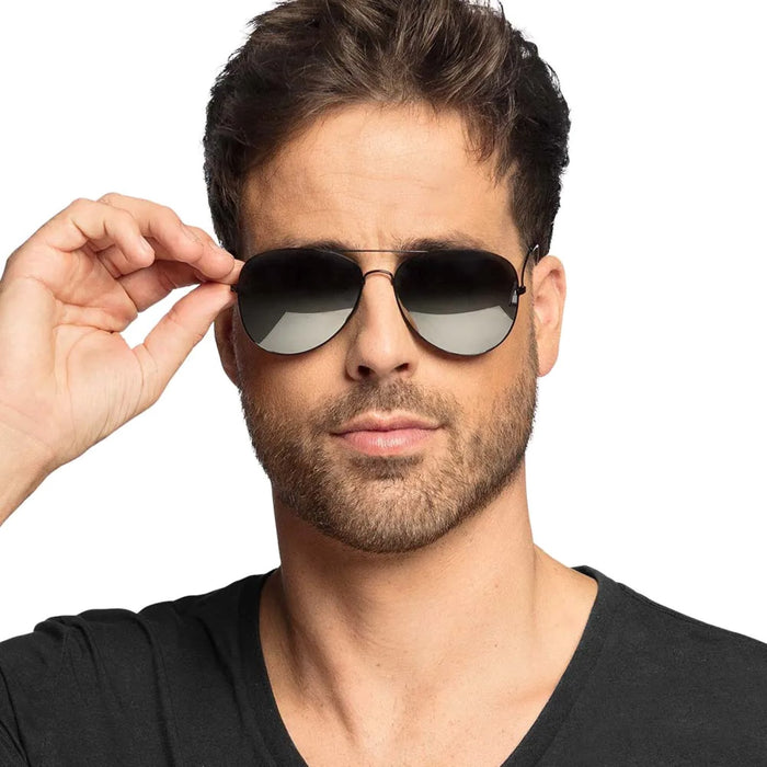 Brille "Police" | Verspiegelte Partybrille Silber