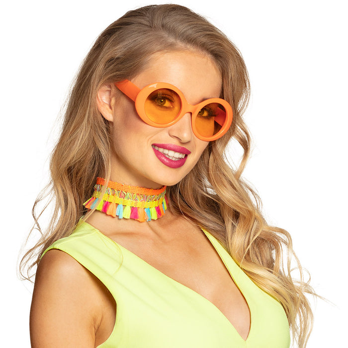 Retro Partybrille "Jackie" | Neonfarben