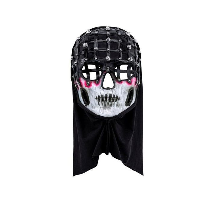 Maske Horror "Lebende Tote mit Kapuze und Nieten"