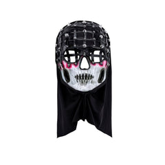 Maske Horror "Lebende Tote mit Kapuze und Nieten"