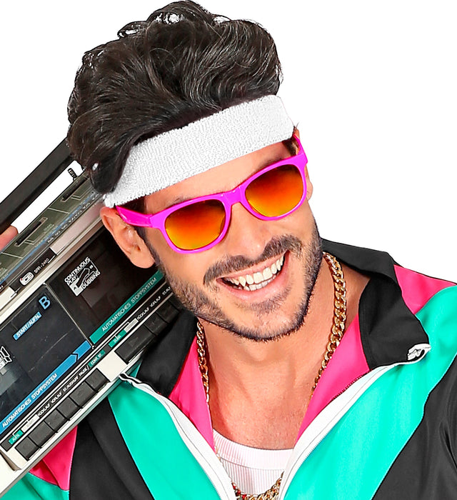80er Jahre Brille - Neon Pink | Revo Gläser