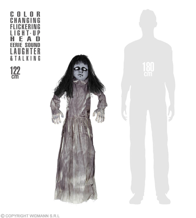 "Killerpuppe" Licht & Sound 122 cm | Halloween Dekoration